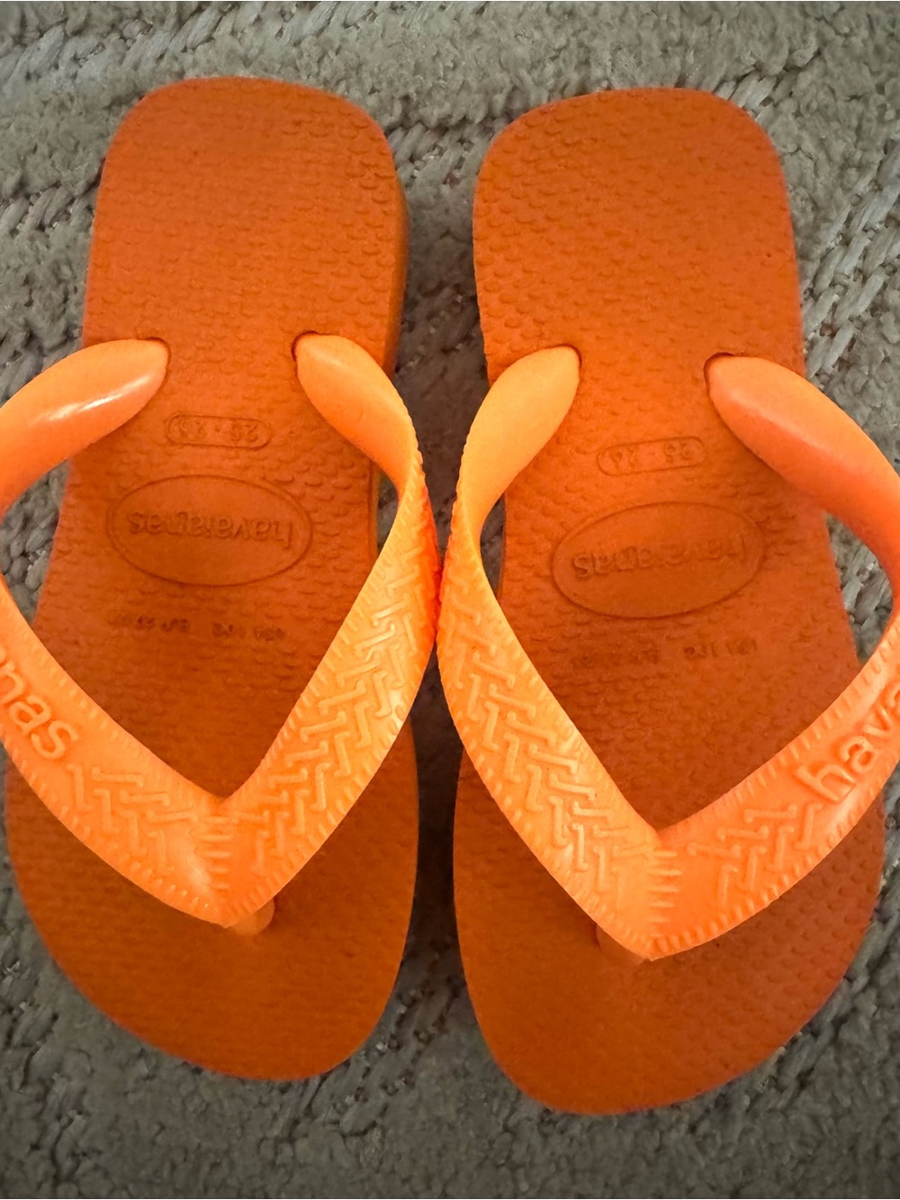 Havaianas Kids Neon Orange Flip Flops